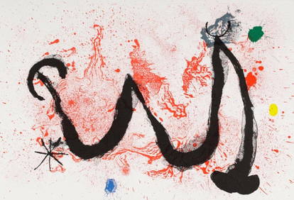 Joan Miró, Composition (Cramer 83; Mourlot 340-347), Derrière le miroir, Limited Edition (1 of 7)
