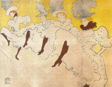 Henri de Toulouse-Lautrec, La Troupe de Mademoiselle Eglantine, TLautrec, Philadelphia Museum of (1 of 10)