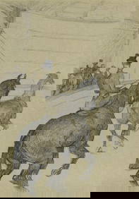 Henri de Toulouse-Lautrec, Écuyère de haute école, The Circus by Toulouse-Lautrec, (1 of 8)