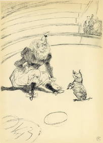 Henri de Toulouse-Lautrec, Clownesse et cochon, The Circus by Toulouse-Lautrec, Limited Edition (1 of 8)