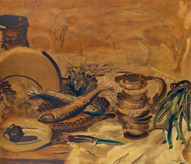 André Derain, Nature morte aux Poissons, André Derain, Collection Pierre Lévy, Limite: Lithograph on vélin d'Arches paper. Inscription: Unsigned and unnumbered. Paper Size: 20 x 26 inches. Excellent condition. Notes: From the folio, André Derain entre 1935 et 1949, V, Collecti