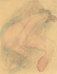 Auguste Rodin, Composition, La Varende, Rodin, Limited Edition Lithograph: Lithograph and stencil on vélin pur fil paper. Paper size: 15.75 x 11.5 inches. Excellent condition. Unsigned and unnumbered, as issued. Notes: From the folio, La Varende, Rodin, 1944. Published