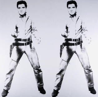 Andy Warhol, Double Elvis Presley, Official Limited Edition, Sunday B. Morning, Silkscreen: Official edition, Andy Warhol, Sunday B. Morning, silkscreen on museum board. Paper Size: 36.25 x 36 inches. Excellent condition. Inscription: Numbered in pencil, &#8220;published by Sunday B. Morning