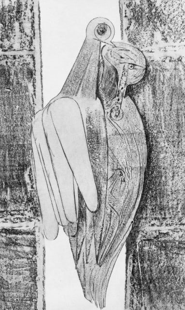 Max Ernst, Composition (Spies/Leppien 222), Histoire Naturelle, Limited Edition Lithograph: Collotype from frottage on vélin paper. Paper size: 19.625 x 12.75 inches. Excellent condition. Unsigned and unnumbered, as issued. Notes: From the album, Max Ernst, Histoire Naturelle, 1972. Pub