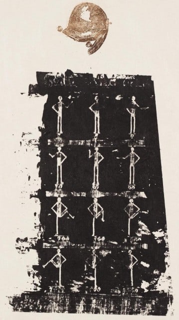 Max Ernst, Composition (Spies/Leppien 218), La Ballade du Soldat, Limited Edition Lithograph: Lithograph on vélin d'Arches paper. Paper size: 21.875 x 15 inches. Excellent condition. Unsigned and unnumbered, as issued. Notes: From the folio, La Ballade du Soldat, 34 Lithographies Original