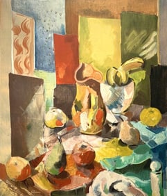 Charles Dufresne, Nature Morte a la Nappe de Couleur, Dufresne, Collection Pierre Lévy, Limited
