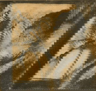 Edgar Degas, Dans l'Omnibus, E. Degas Monotypes, Limited Edition Monotype: Engraving on vélin du Marais paper. Unsigned and unnumbered, as issued. Paper Size: 12.25 x 9.125 inches. Excellent condition. Notes: From the volume, E. Degas Monotypes, 1948. Published by