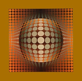 Victor Vasarely, Composition, Damier, Limited Edition Héliogravure