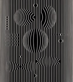 Victor Vasarely, Composition, Ondulatoires, Limited Edition Héliogravure