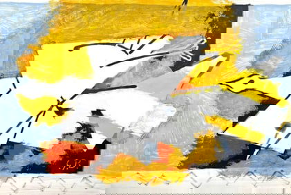 Georges Braque, L'oiseau jaune (Maeght 1031), Derrière le miroir, Limited Edition Lithograph