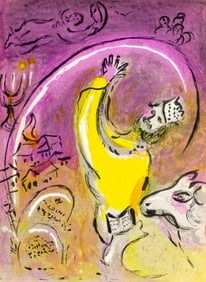 Marc Chagall, Solomon (Mourlot 117-46; Cramer 25), Drawings from the Bible by Marc Chagall, Verve: