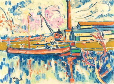Maurice de Vlaminck, Paysage à Chatou, Fauves, Collection Pierre Lévy, Limited Edition