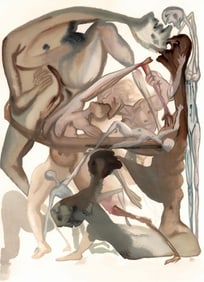 Salvador Dali, In Dark Limbo (Michler/Löpsinger 1039-1138; Field 189-200), La Divine Comé