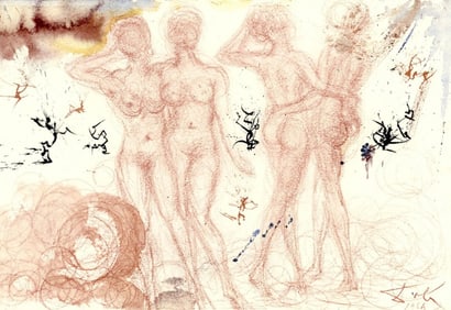Salvador Dali, Composition (Michler/Löpsinger 1600; Field 69-3), Biblia Sacra, Limited Edition