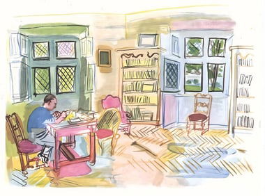 Raoul Dufy, L'auteur dans son cabinet de travail, Vacances forcées