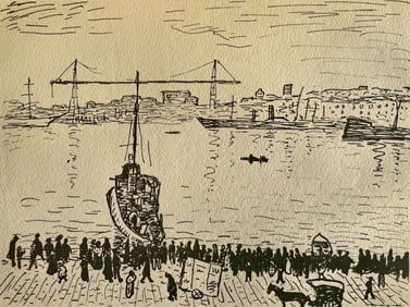 Albert Marquet, Marseille: Le vieux port, Marquet, Limited Edition Lithograph
