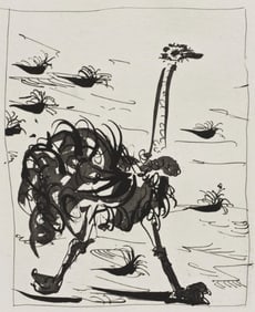 Pablo Picasso, L'Autruche, Histoire naturelle, Limited Edition Lithograph