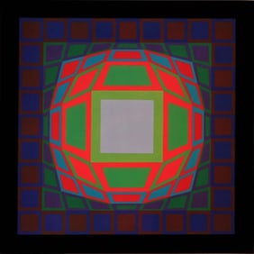 Victor Vasarely, Composition, Progressions III, Limited Edition Héliogravure