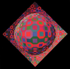 Victor Vasarely, Composition, Octogone, Limited Edition Héliogravure
