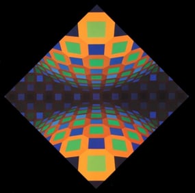Victor Vasarely, Composition, Octogone, Limited Edition Héliogravure