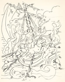 André Derain, Enlevement de Dionysos, Vins, Fleurs et Flammes, Limited Edition Lithograph
