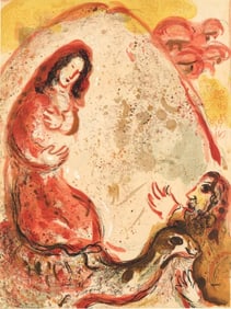 Marc Chagall, Rachel (Mourlot 117-46; Cramer 25), Drawings from the Bible by Marc Chagall, Verve: