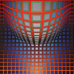 Victor Vasarely, Composition, Damier, Limited Edition Héliogravure