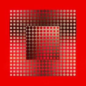 Victor Vasarely, Composition, Folklore Planétaire, Limited Edition Héliogravure