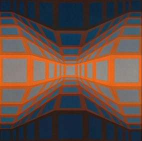 Victor Vasarely, Composition, Damier, Limited Edition Héliogravure