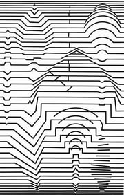 Victor Vasarely, Composition, Ondulatoires, Limited Edition Héliogravure