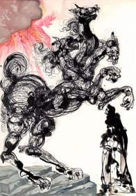 Salvador Dali, Cerberus (Michler/Löpsinger 1039-1138; Field 189-200), La Divine Comédie,