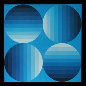 Victor Vasarely, Composition, Progressions II, Limited Edition Héliogravure