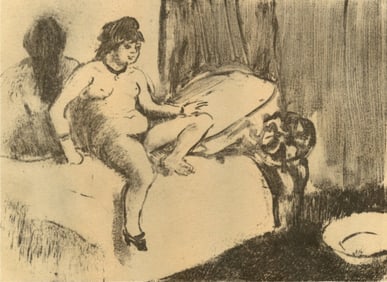 Edgar Degas, Attente, E. Degas Monotypes, Limited Edition Monotype