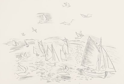 Raoul Dufy, Composition, Les Côtes Normandes, Limited Edition Lithograph