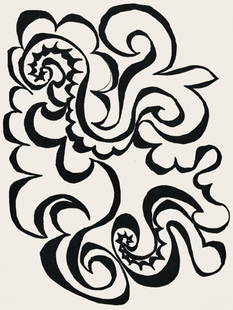 Pablo Picasso, Composition (Monod 10485), Hélène chez Archive de Illustrations de Pablo: Woodcut on vélin Montval laid paper. Paper Size: 17.3125 x 13.8125 inches. Excellent condition. Inscription: Unsigned and unnumbered, as issued. Notes: From the album, Hélène chez