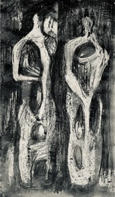 Henry Moore, Two Standing Figures, The Drawings of Henry Moore, Limited Edition Lithograph