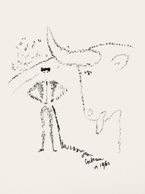 Jean Cocteau, Composition, Taureaux, Limited Edition Lithograph
