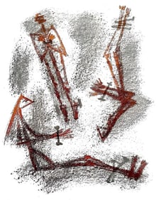 André Masson, Composition, Poèmes insoumis, Limited Edition Lithograph