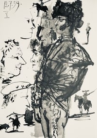 Pablo Picasso, Composition (Bloch 1276; Czwiklitzer 23), Toros y Toreros, Limited Edition Lithograph