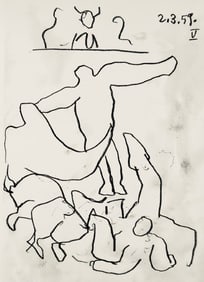 Pablo Picasso, Composition (Bloch 1276; Czwiklitzer 23), Toros y Toreros, Limited Edition Lithograph