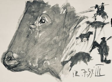 Pablo Picasso, Composition (Bloch 1276; Czwiklitzer 23), Toros y Toreros, Limited Edition Lithograph