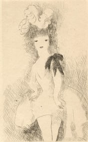 Marie Laurencin, Jeune fille au nœud noir, Dix filles dans un pré, Limited Edition Etching