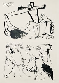 Pablo Picasso, Composition (Bloch 1276; Czwiklitzer 23), Toros y Toreros, Limited Edition Lithograph
