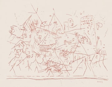 Wols, Composition, Feuilles éparses, Limited Edition Etching