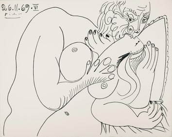 Pablo Picasso, Composition (Orozco 193-204), Au Baiser D'Avignon, Limited Edition Lithograph