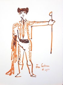 Jean Cocteau, Composition, Taureaux, Limited Edition Lithograph