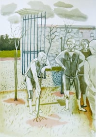 Maurice Brianchon, Le vieillard et les trois jeunes, Vingt fables de La fontaine, Limited Edition