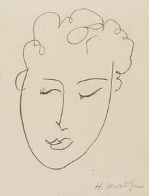 Henri Matisse, Tête de Femme (Duthuit 23), Pierres Levees, Poèmes, Limited Edition