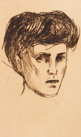 Edvard Munch, Kvinnehode (Schiefler 259; Woll 288), Limited Edition Etching