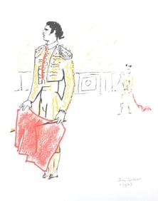 Jean Cocteau, Composition, Taureaux, Limited Edition Lithograph